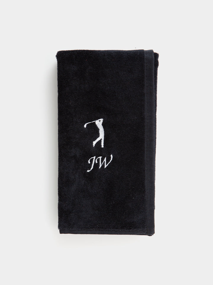 Personalised Golf Towel Black