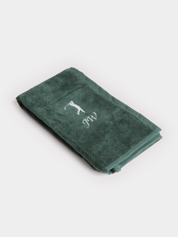 Personalised Tri-Fold Golf Towel Green