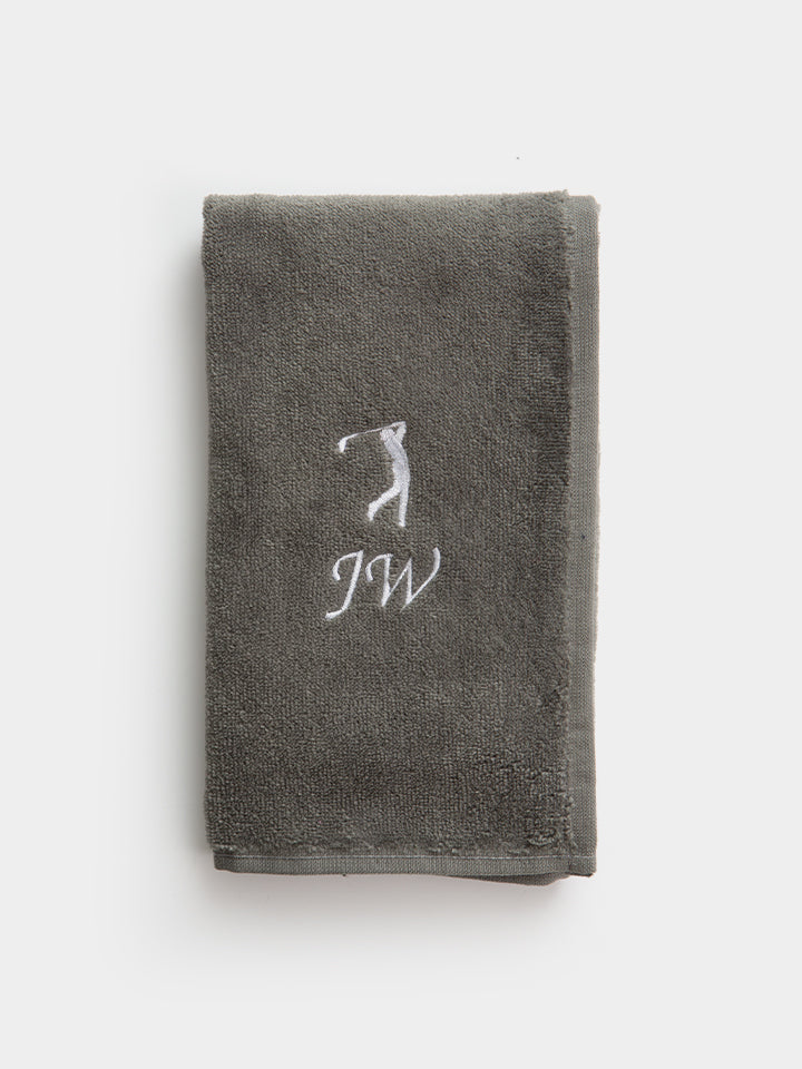 Personalised Golf Towel Grey 2