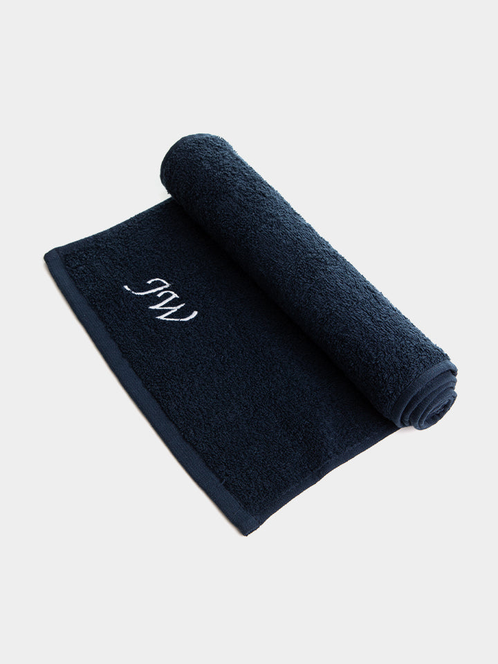 Personalised Gym Towel Navy Blue 3