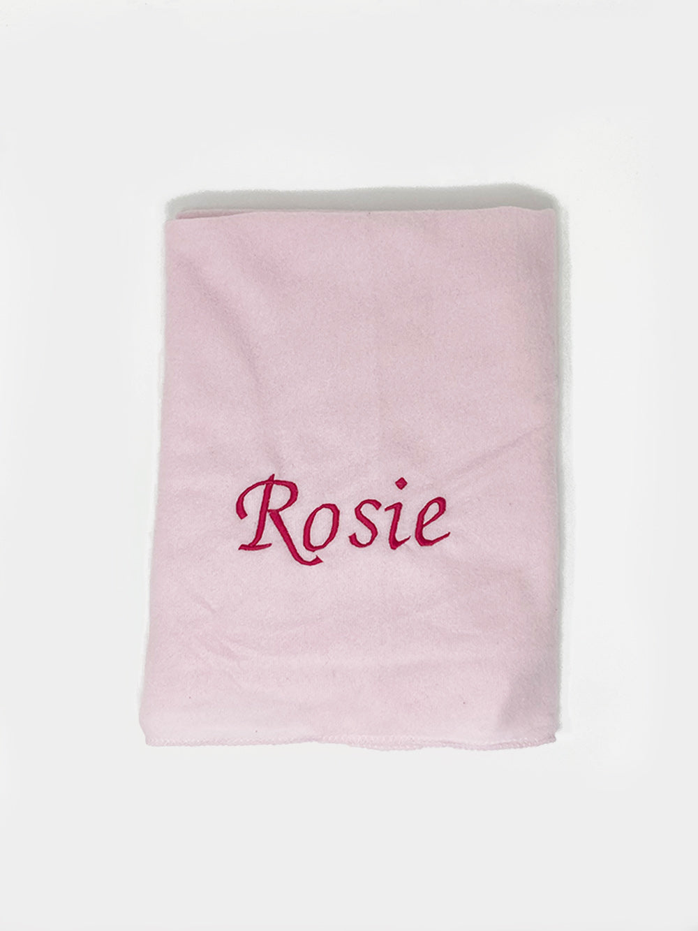 Personalised Newborn Small Baby Fleece Comforter Swaddle Blanket Pink